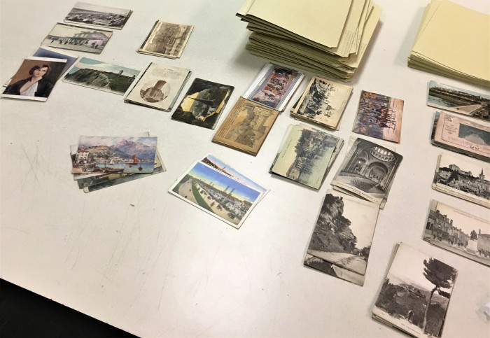 World War I era postcards are organized into geographical groupings.